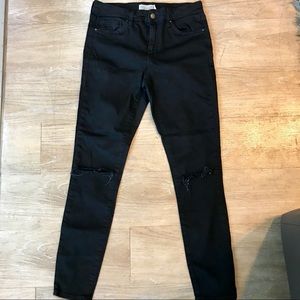 Top shop Black Ripped Jeans